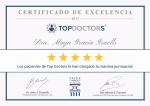 Top Doctors nos ha otorgado este diploma a la doctora Maya Gracia